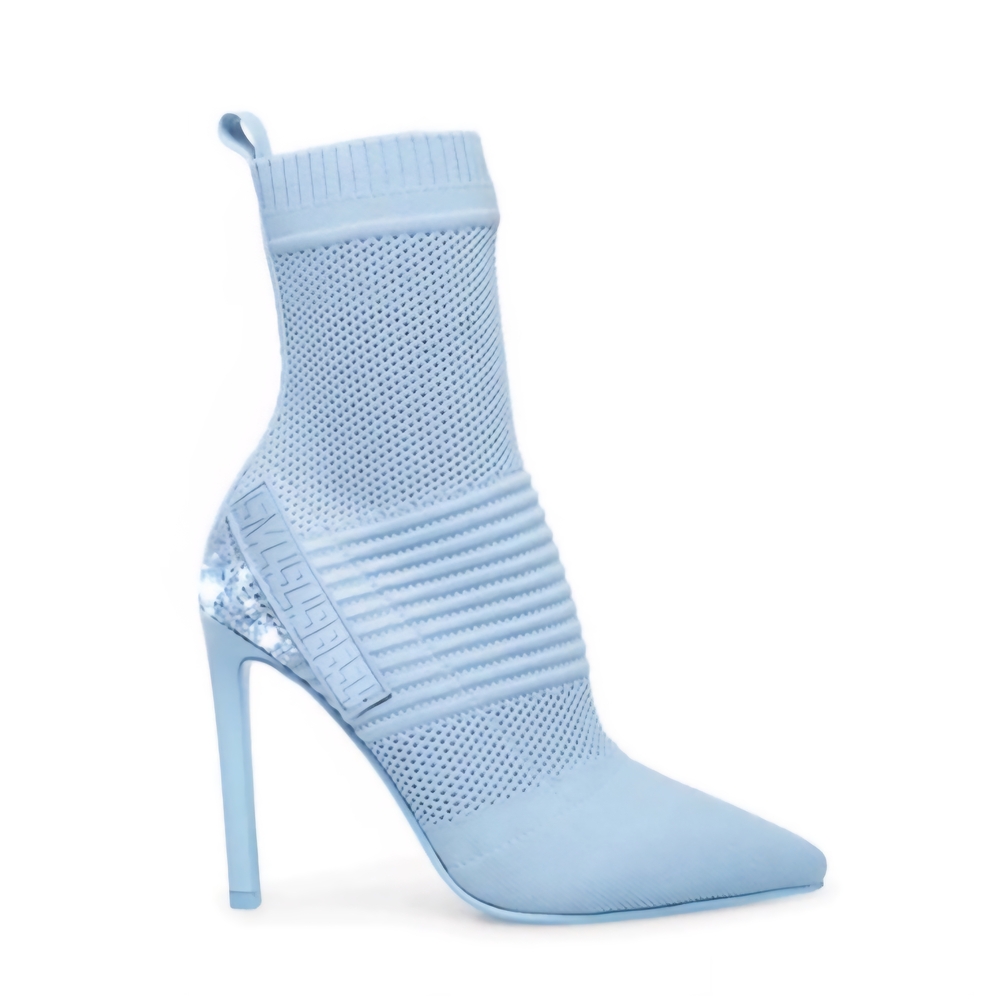 Steve Madden Blue Sock-Style Heeled Boots